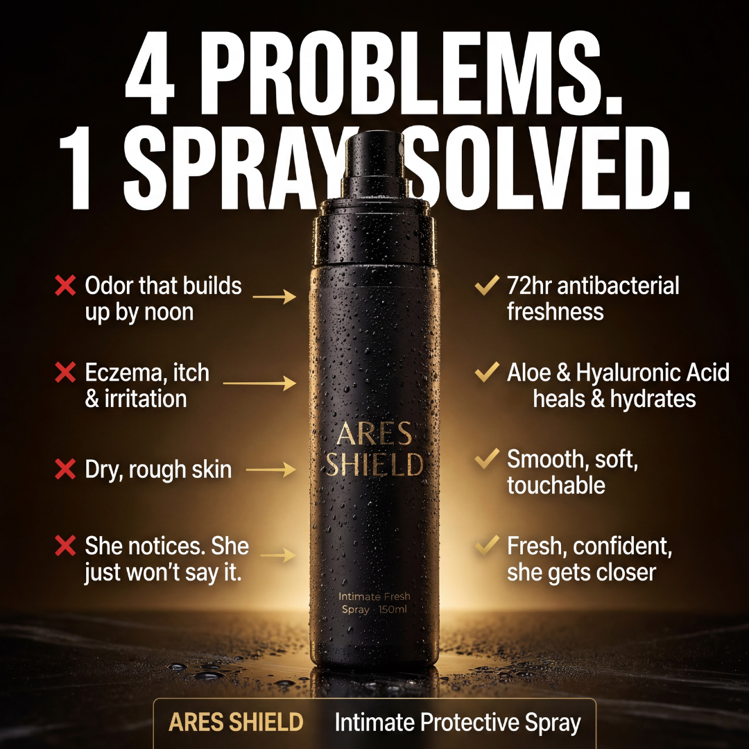 ARES Shield - antibakteriel intim beskyttelsesspray til mænd
