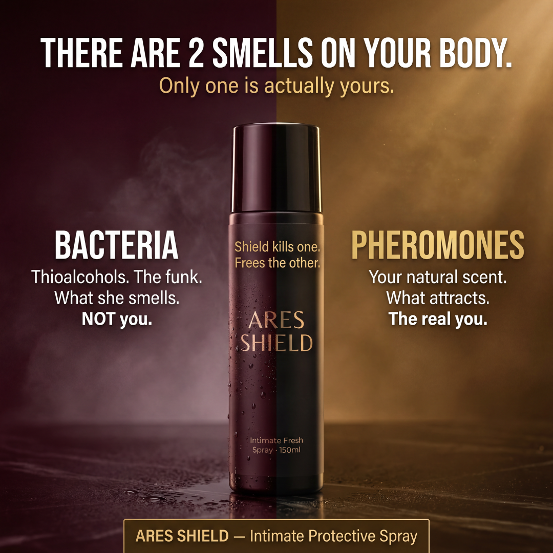 ARES Shield - antibakteriel intim beskyttelsesspray til mænd