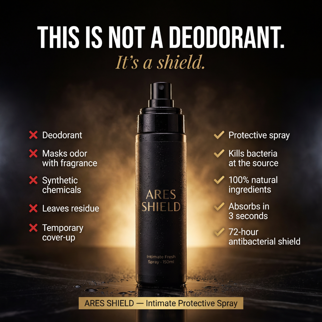 ARES Shield - antibakteriel intim beskyttelsesspray til mænd