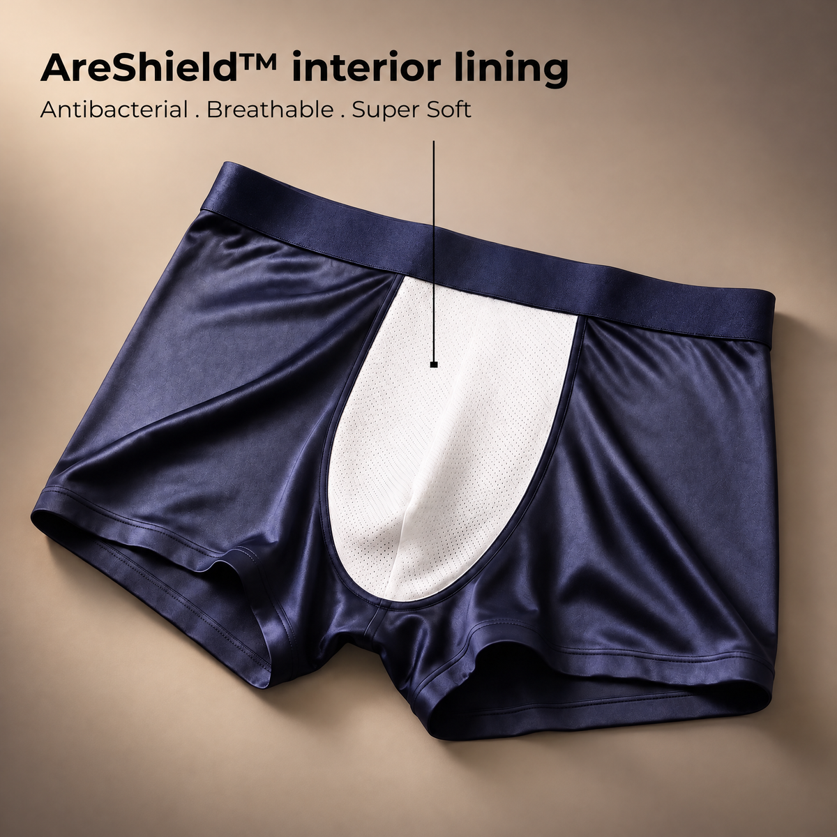 Ares Silk Boxers | All-Day Comfort (Navy Blue New Edition)