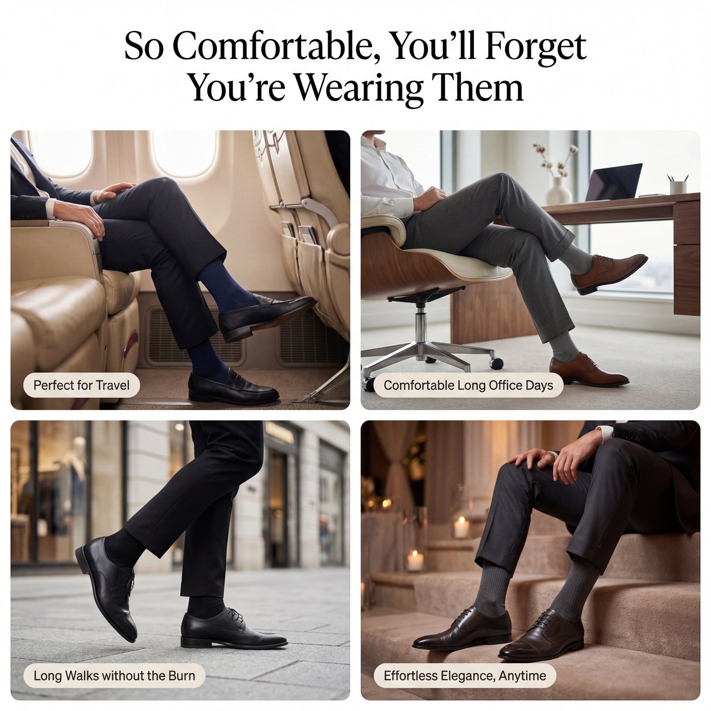 Førsteklasses silkestrømper | Komfort hele dagen (NY)