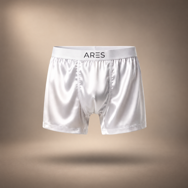 Ares silkeboxershorts | Komfort hele dagen (hvid udgave)